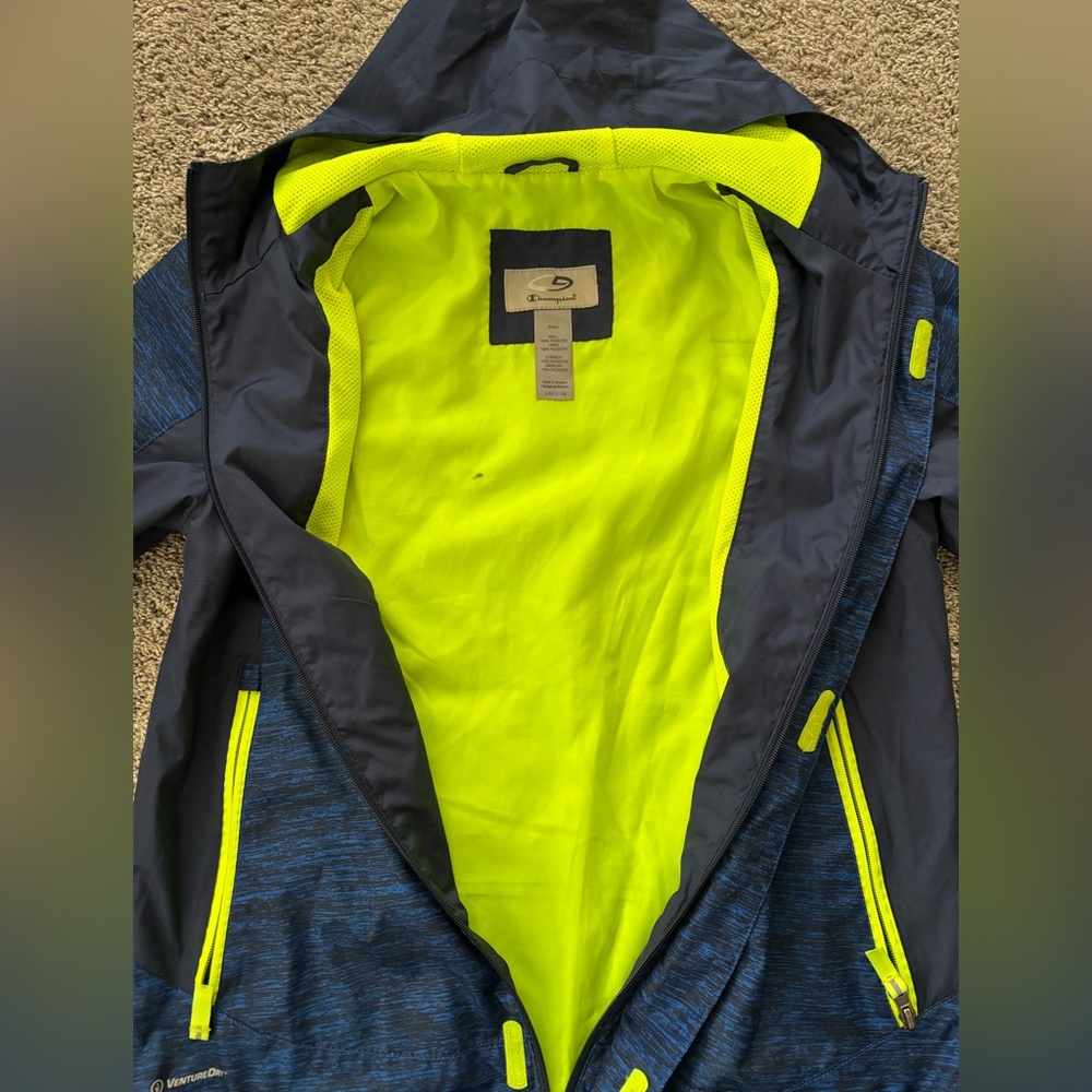 Champion Venture Dry Kids Full Zip Lightweight Jacket Size L 12-14 - Picture 12 of 14